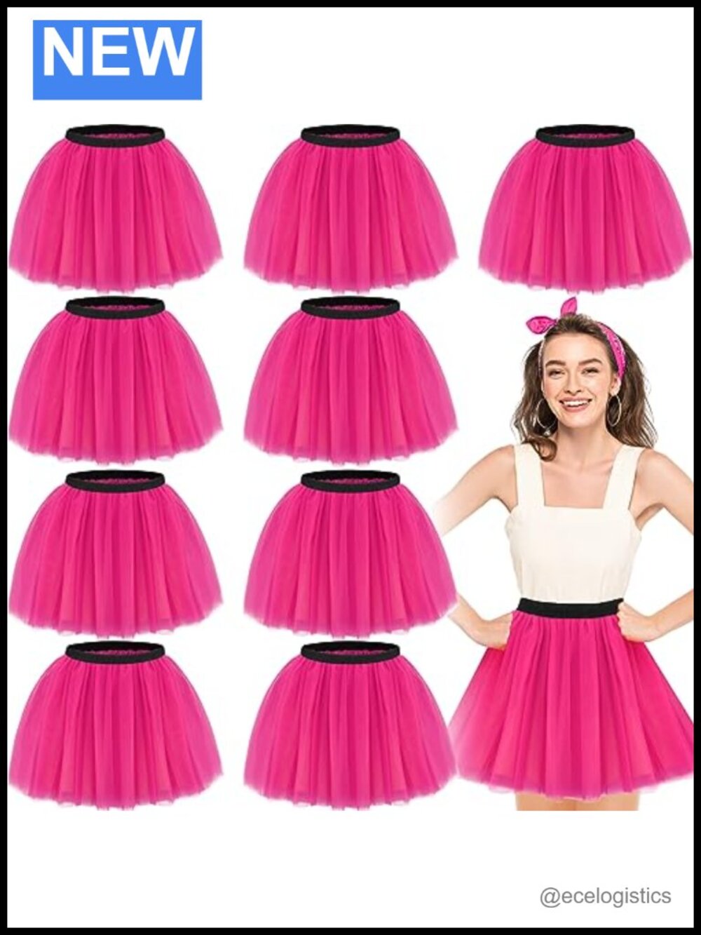 9 Pack Tutu Skirts for Women Halloween Dance Costume